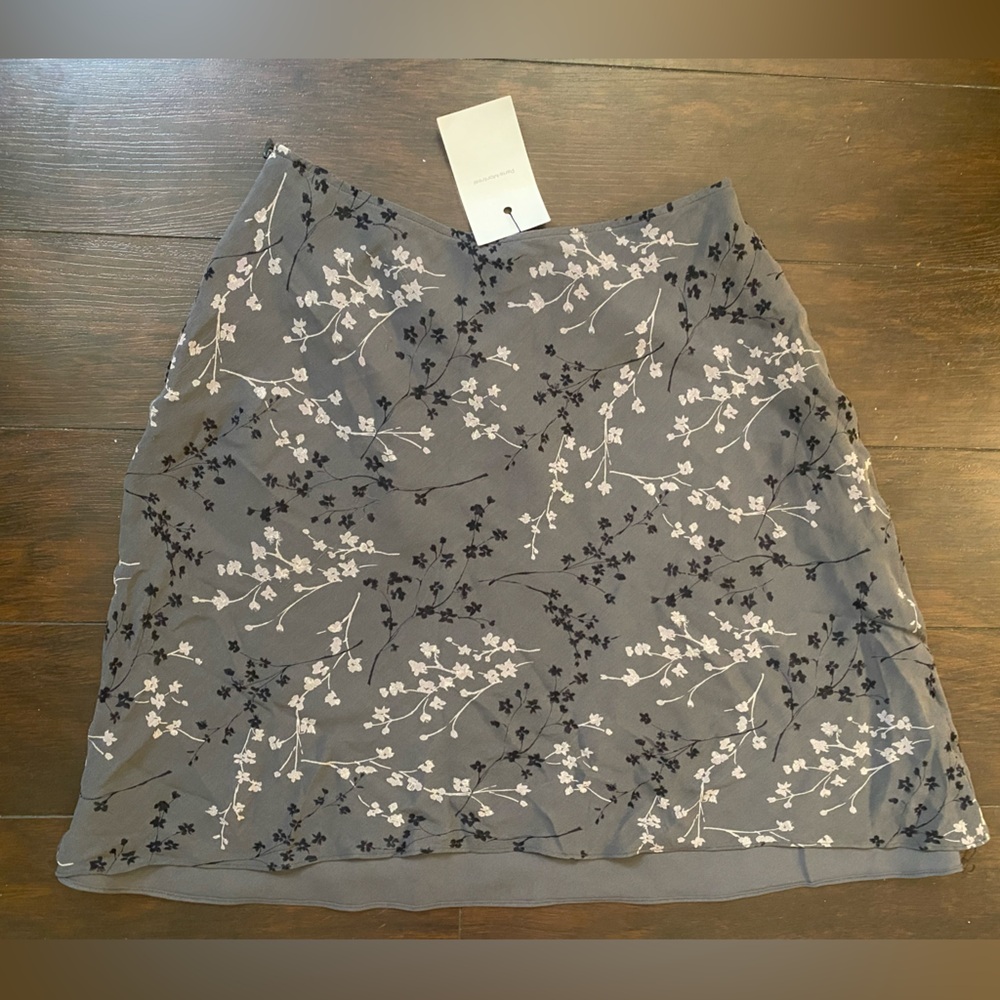 Vintage Floral grey mini skirt